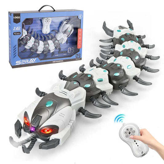 Electronic Music Dance Toy Light Mist Spray Robot Toy Remote Control Centipede Animals Halloween or Christmas Gift