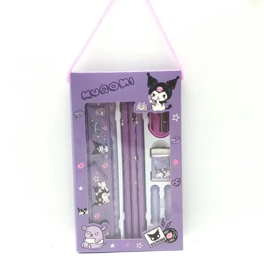 School Stationery set Kuromi KT melody pencil set Cute Kuromi school Stationery pencil set for kids return gifts