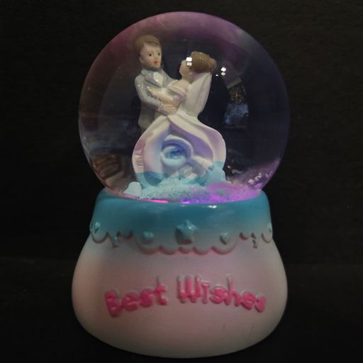 Romantic Couples Dancing Posture Lighting Snow Globe showpiece for couples gifting and Home Decor