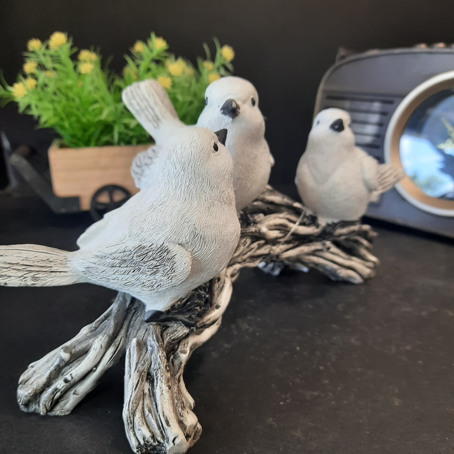 Dove seting on stem showpiece