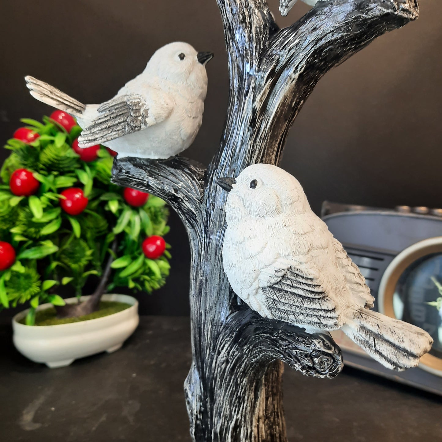 Doves seting on stem show piece
