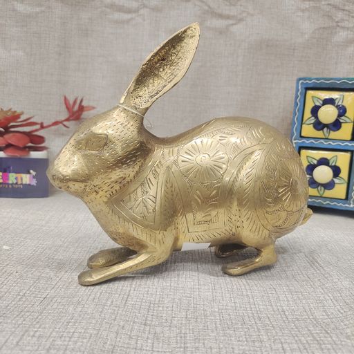 Brass Rabbit Showpiece