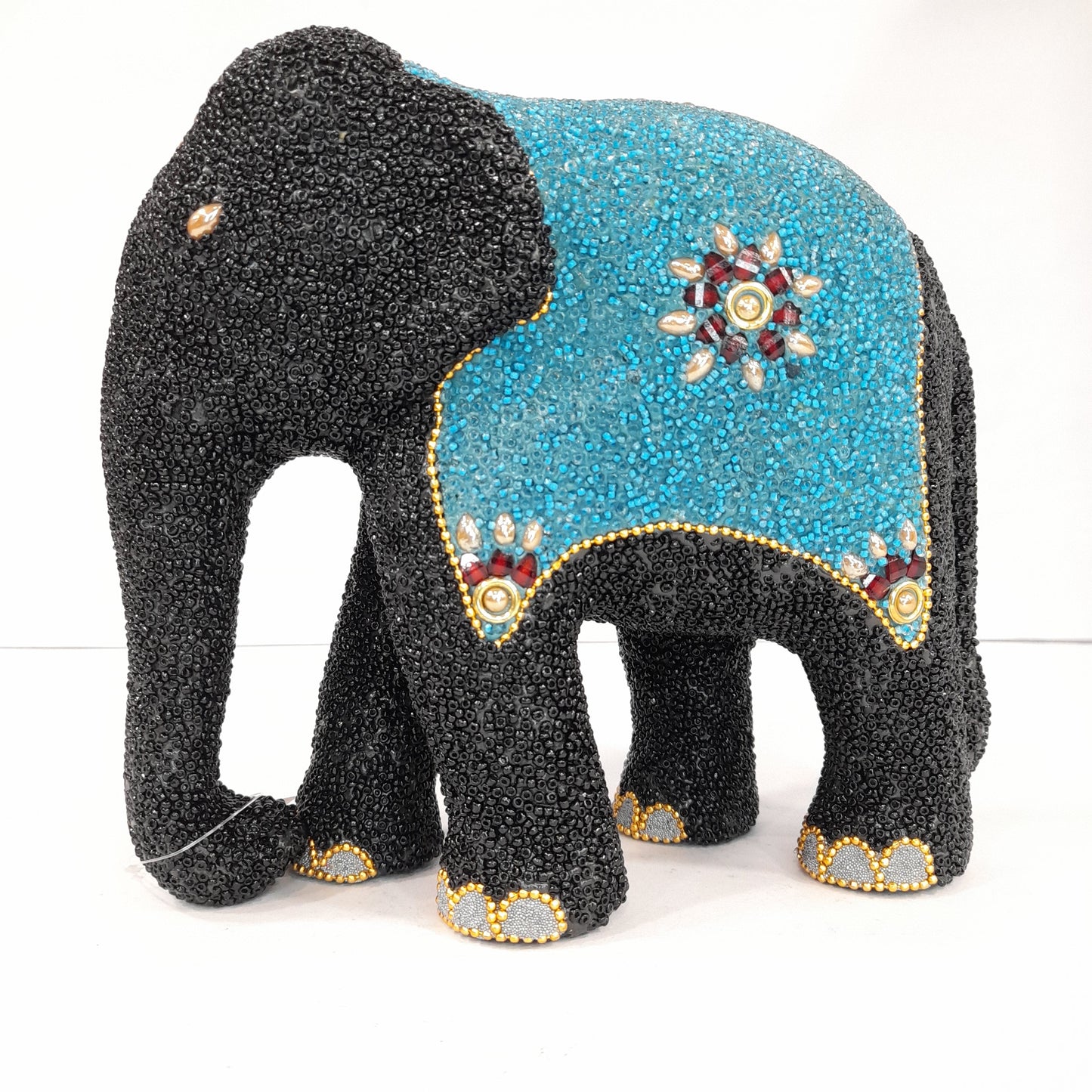 Resin Elephant W/Micro Beads