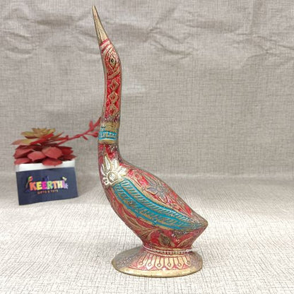 Brass swan showpiece