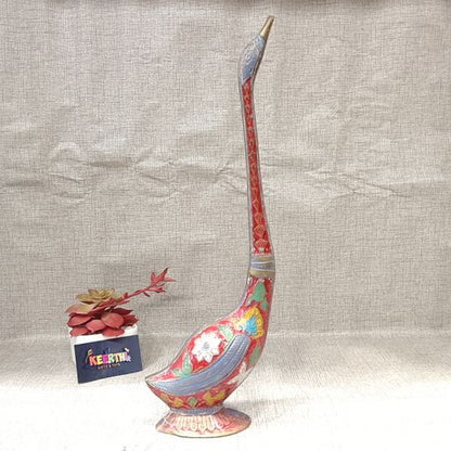 Brass swan showpiece