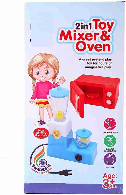 2 in 1 Combo Mixer and Oven Kids Toy Appliance Let your child play with toy equipment and enjoy