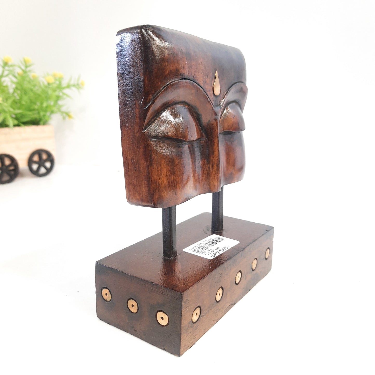 Wooden Gautham Buddha Eyes on Stand Oxod