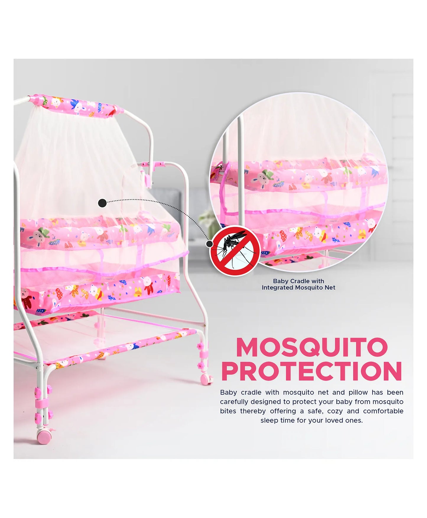Cradle For babies Jhula Pink