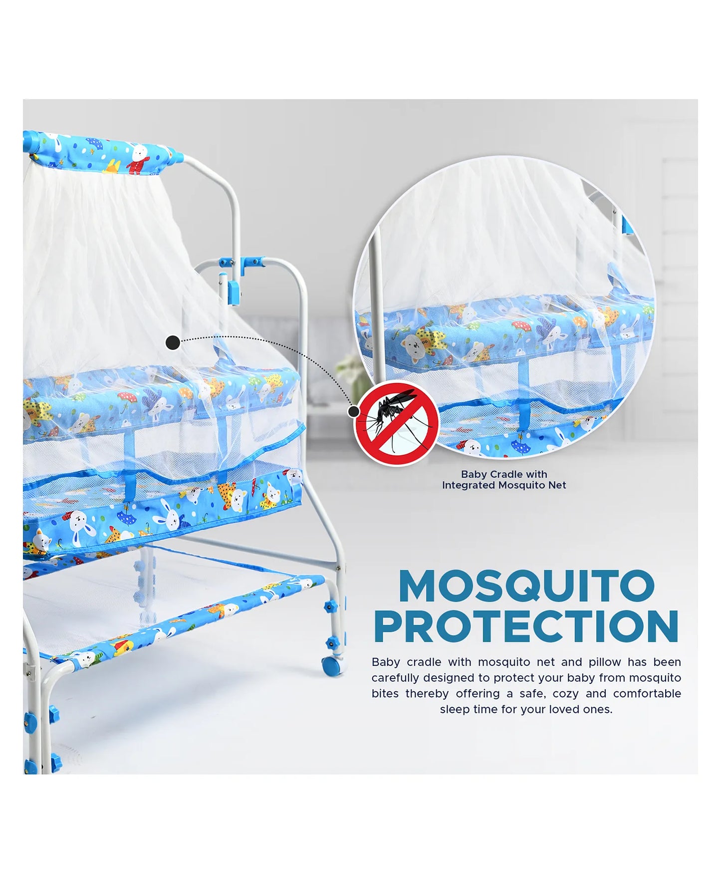 Cradle For babies Jhula Blue