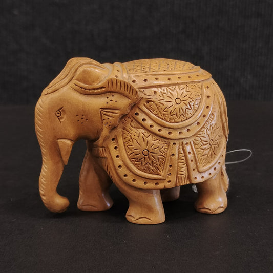 Wooden african Elephant curved