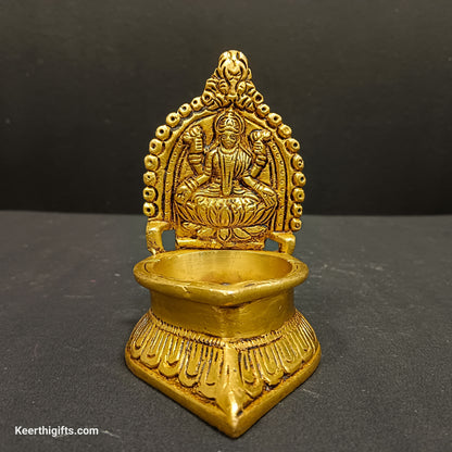 Lakshmi Devi Diya brass antique
