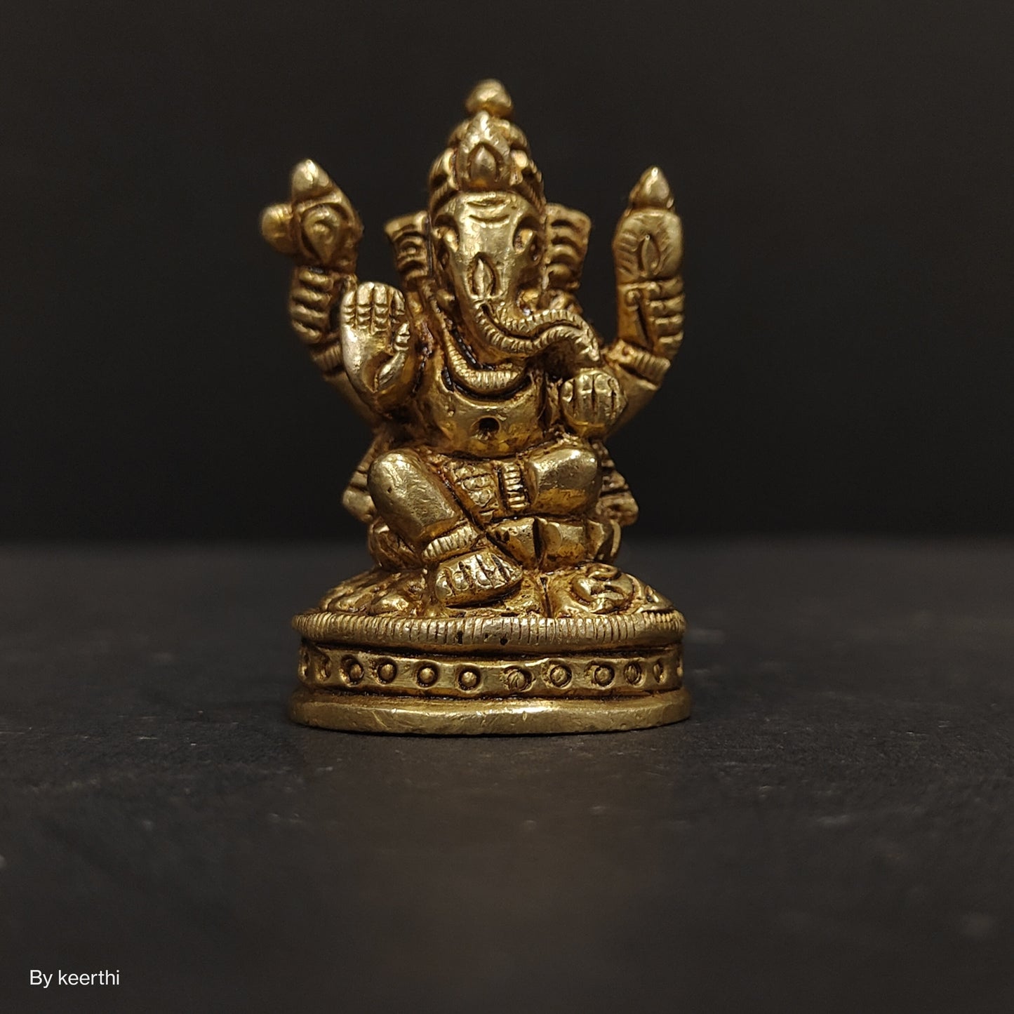 Brass Lord Ganesha Statue for Pooja Home Decor Car Dashboard God Ganesh Ganpati Decorative Showpices for