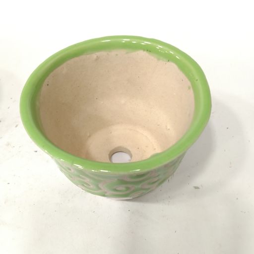 Ceramic Pot Green, Pots for Plants Highly Durable Ceramic Indoor Outdoor Flower Pot Gamla Tree Planter Container Planters for Living Room, Balcony, Garden, Office