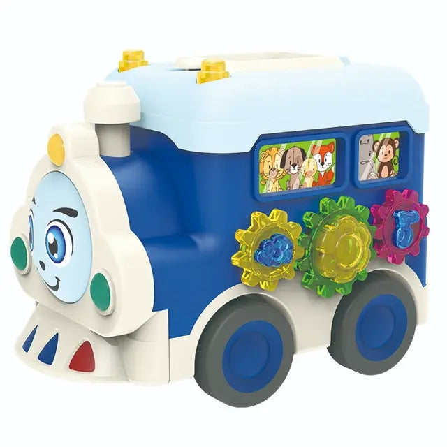 Dinosaur gear train push toy