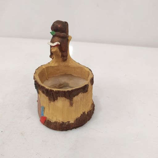 Tree & Bear cute mini Ceramic pot for home office desktop