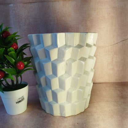 Ceramic flower pot Succulent PolyresinPots|Planters for Garden Planters, Home Decor, Garden Decor, Garden pots for Balcony Decoration