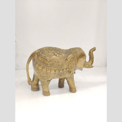 Brass Elephant 8 inch idol