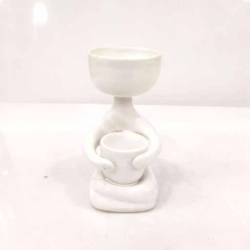 Ceramic Succulent Plant Pots Sitting Human Shaped Planter Pot Succulent Planter Human Face Flower Pot Plant Container Bonsai Holder Desktop Flower Vase Table Art Statue for Home & office