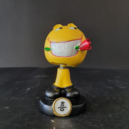 Smile bubble head showpiece only single piece with single a moji