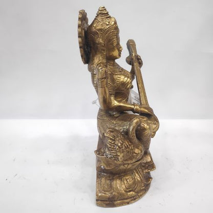 Brass saraswati idol