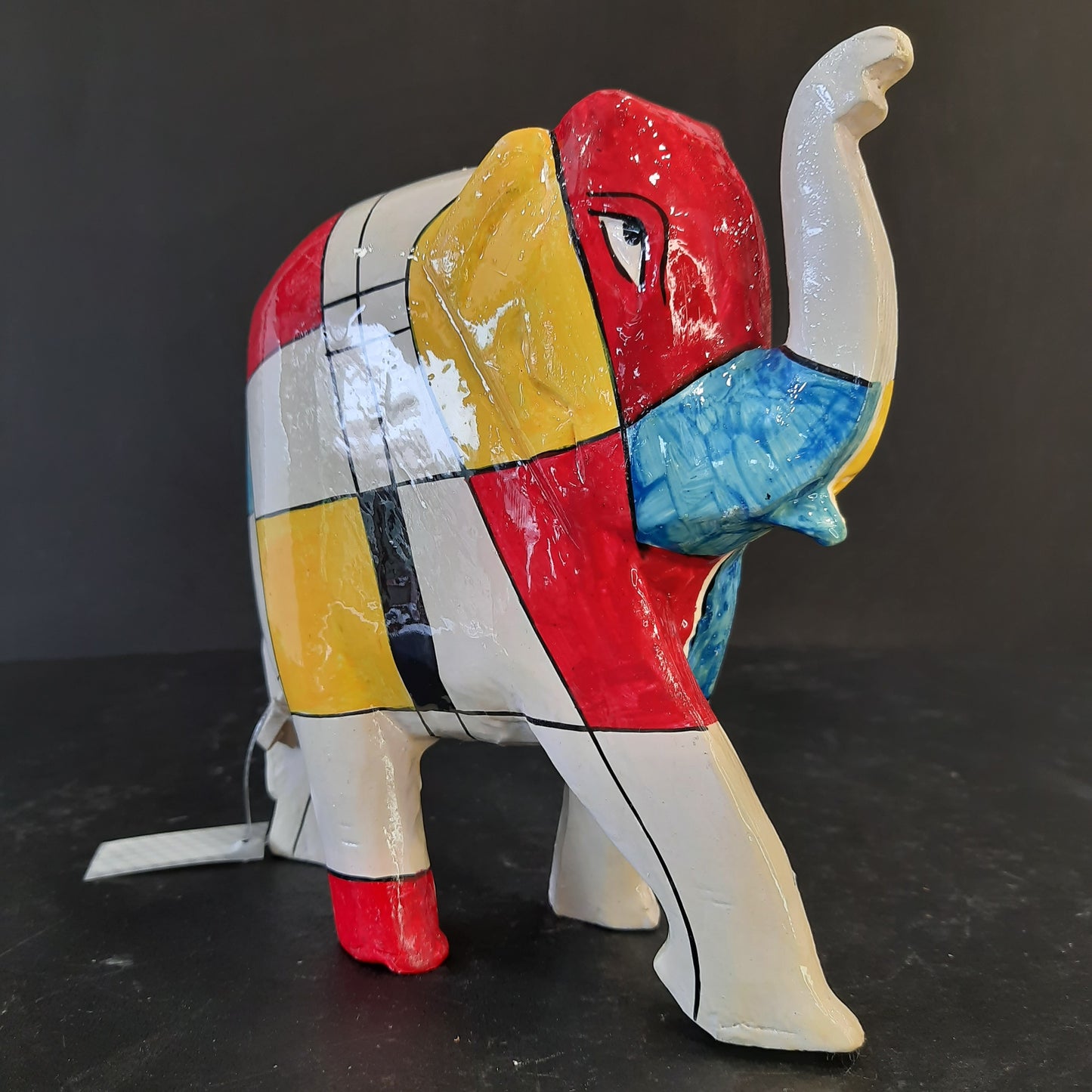 Wooden Elephant Mosaic Work
