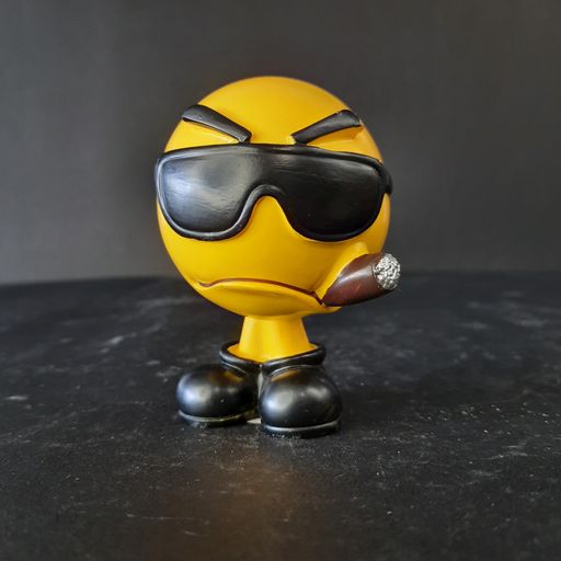 Smile bubble head showpiece only single piece with one a moji