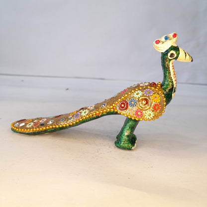 Resin Peacock With Multi Color Beads