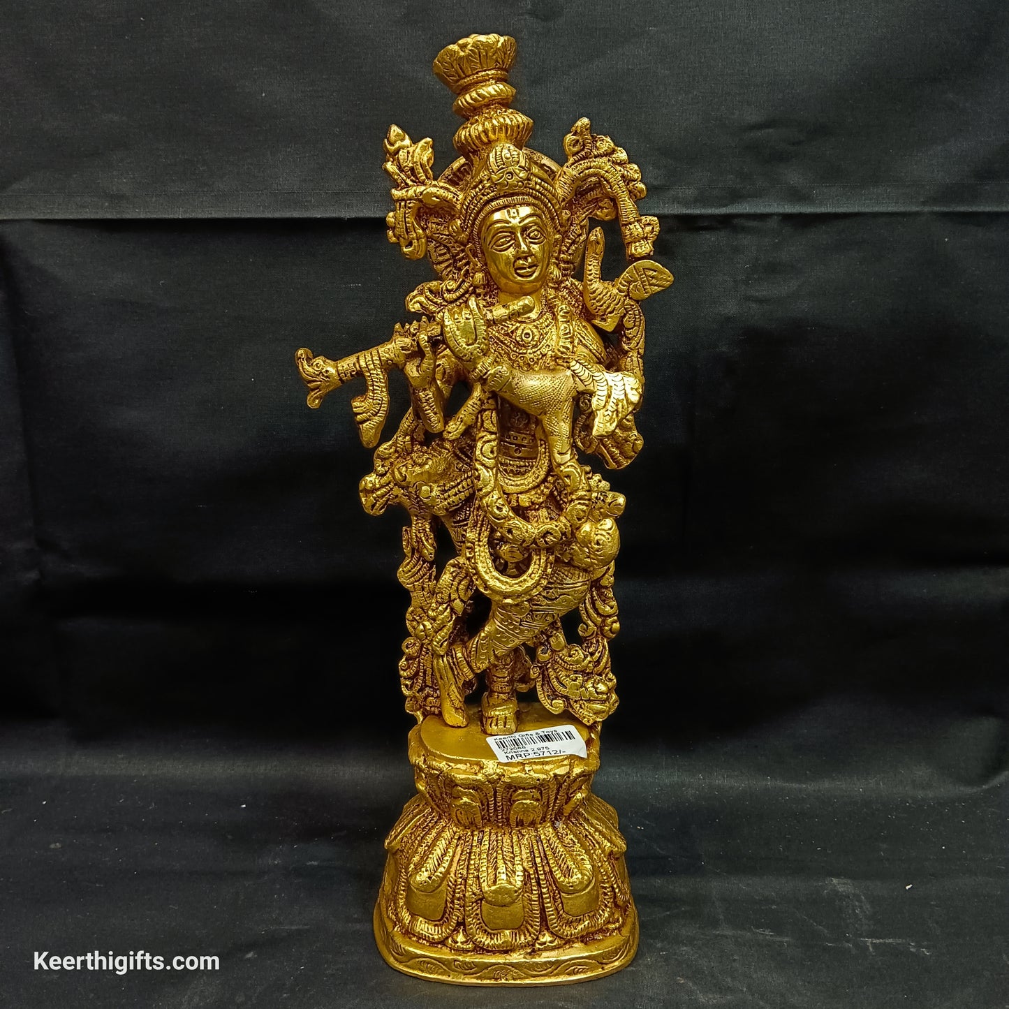 Krishna brass antique idol