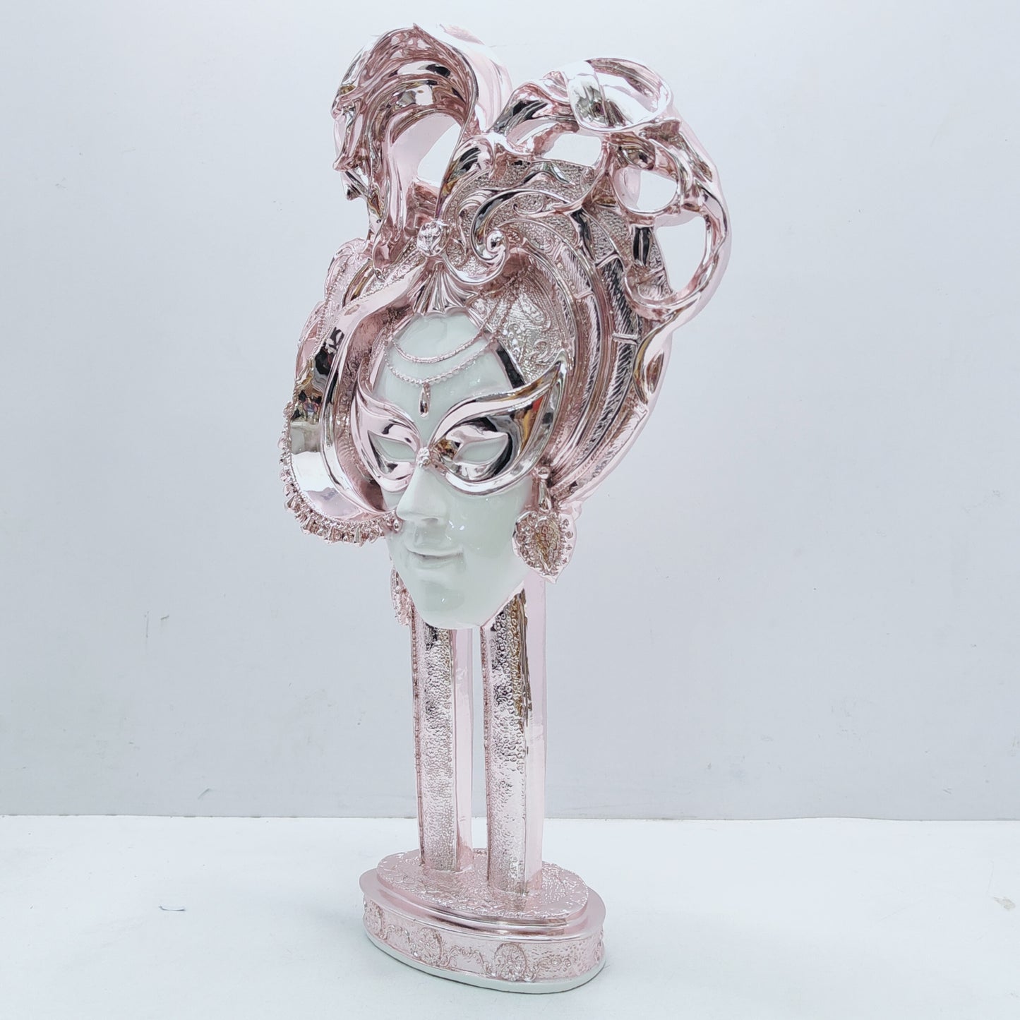 Home Decoration Resin Crafts Female Lady Party Mask Figurine