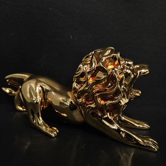 Lion Statue Modern Abstract Geometric Style Resin Animal Large Statue Home Decoration