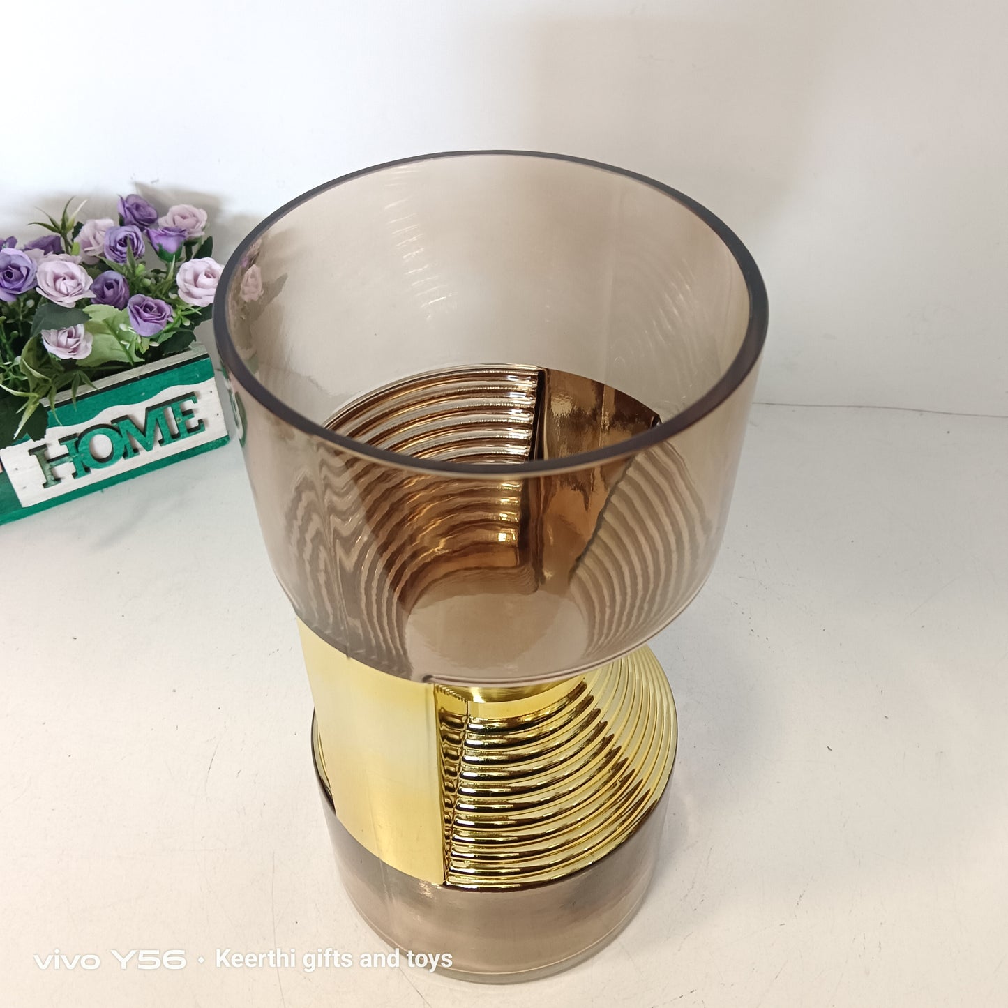 Abstract design glass Flower vase
