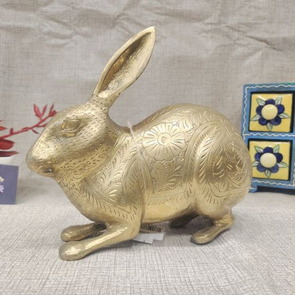 Brass Rabbit Showpiece
