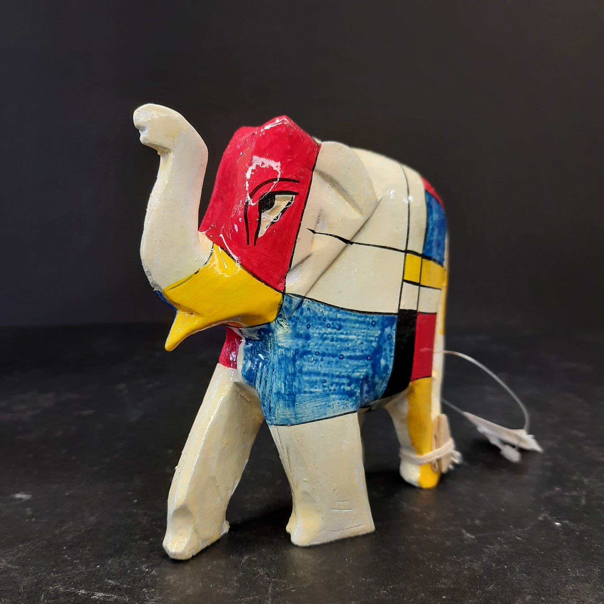 Wooden Elephant Mosaic Work