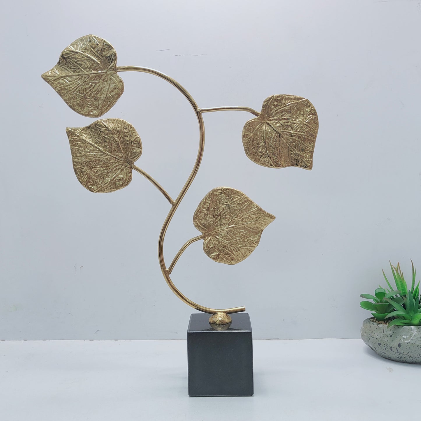 Autumn Leaves gold sculpture