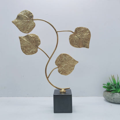 Autumn Leaves gold sculpture