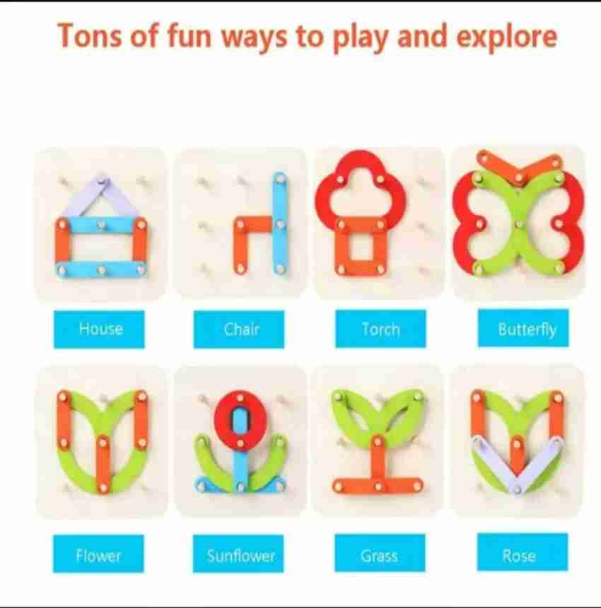 Wooden Change Collage Letter Making Board Puzzle Kids Toys Learning Educational Baby Toys Puzzle for Kids 3 Years Above age Boy and Girls