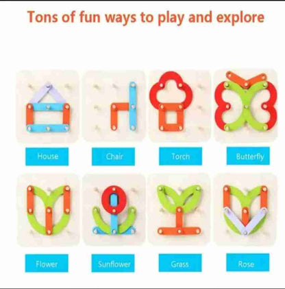 Wooden Change Collage Letter Making Board Puzzle Kids Toys Learning Educational Baby Toys Puzzle for Kids 3 Years Above age Boy and Girls