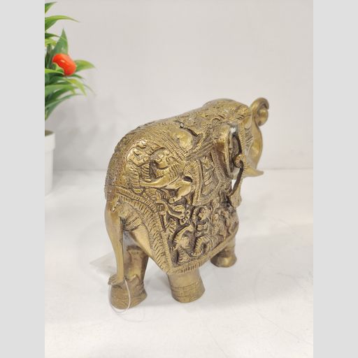 Brass Elephant Idol