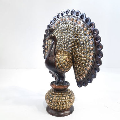 Wooden Peacock W/Chitton Oxod.