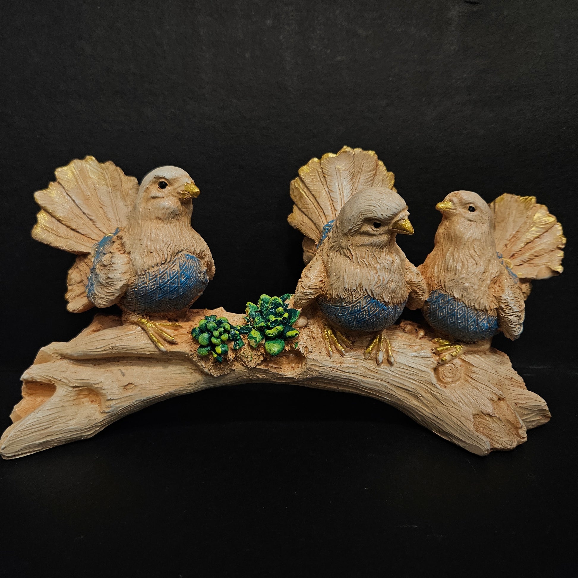 Three Birds Sitting on Stick Gifts for Relative and Friends Home Decor Showpiece Figurine
