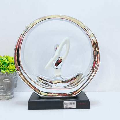 Lady Statue - Decorative Sculptures showpiece for Living Room Office Drawing Room Home Decoration and Gifts (Silver)