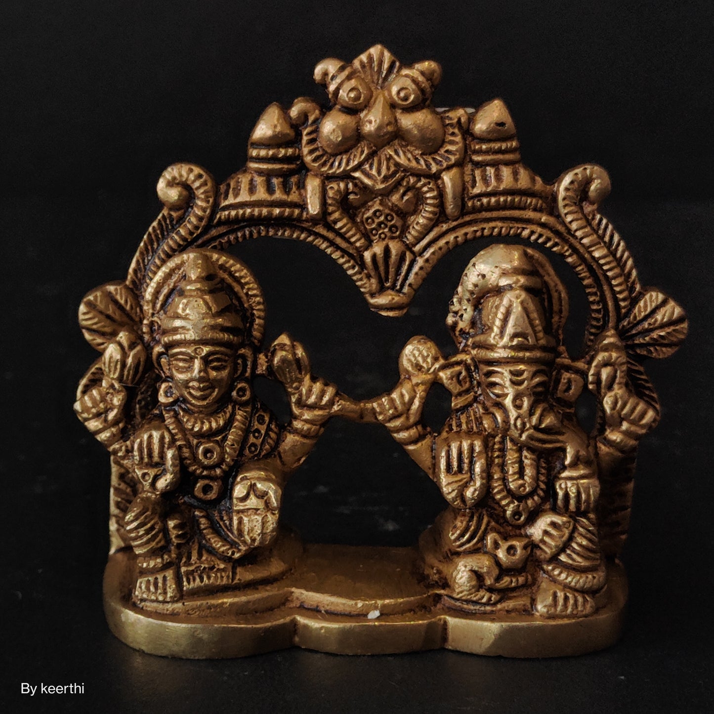 Brass Lakshmi Ganesh idol