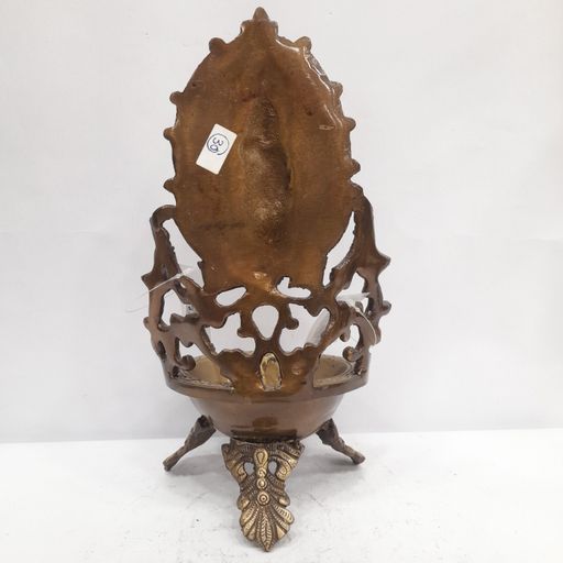 Brass Saraswati Diya oil lamp