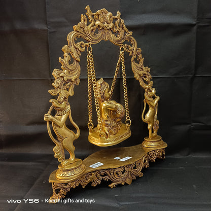 Makhan Krishna Jula brass antique