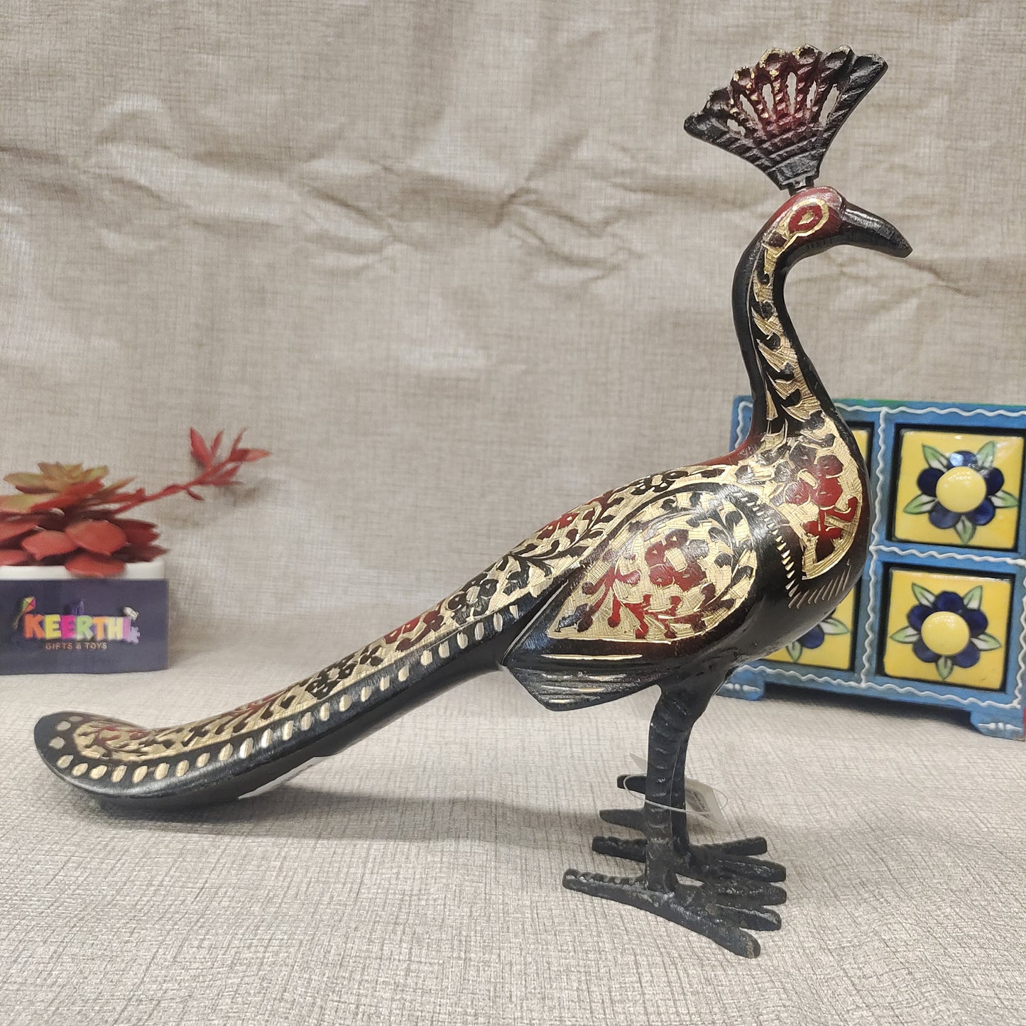 Colour peacock antique