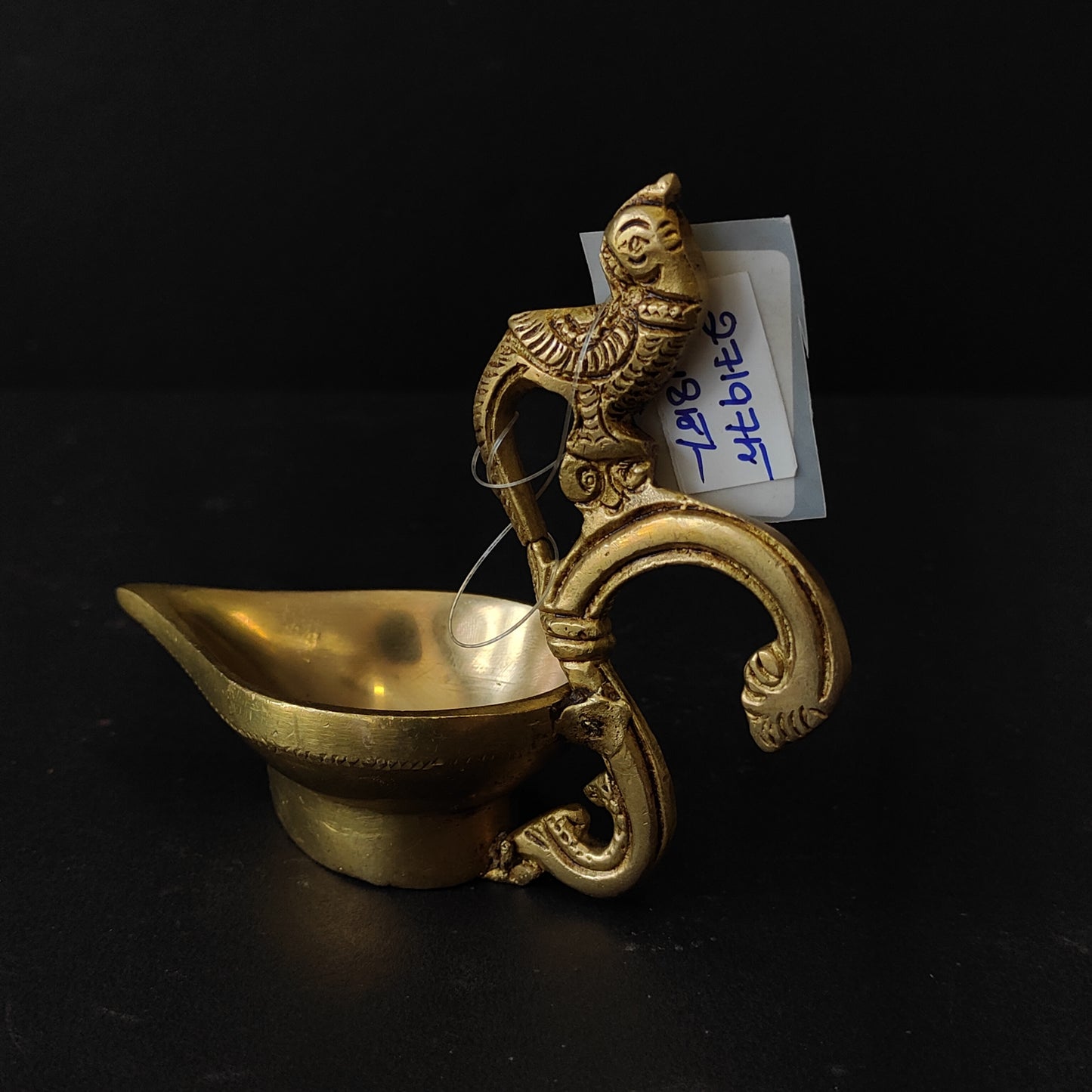 Metaldecor Brass Traditional Handmade Diya With Handle