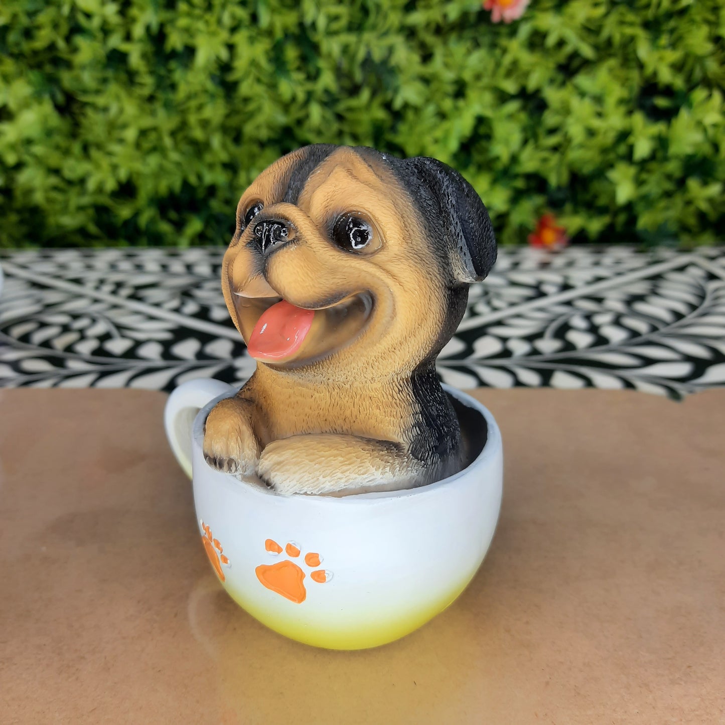 Puppy in cup show piece