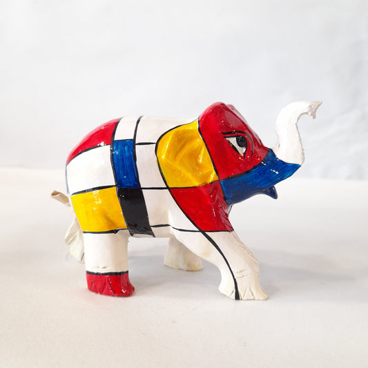 Wooden Elephant Mosaic Work