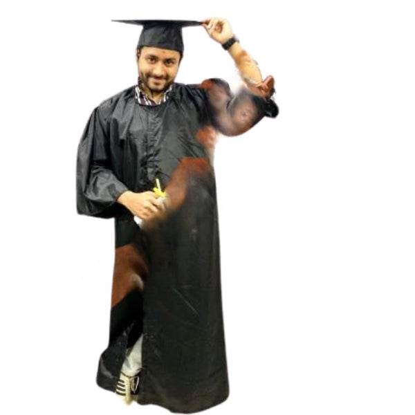 Convocation Degree Gown - Black - 2-3 Years/ 28 no.