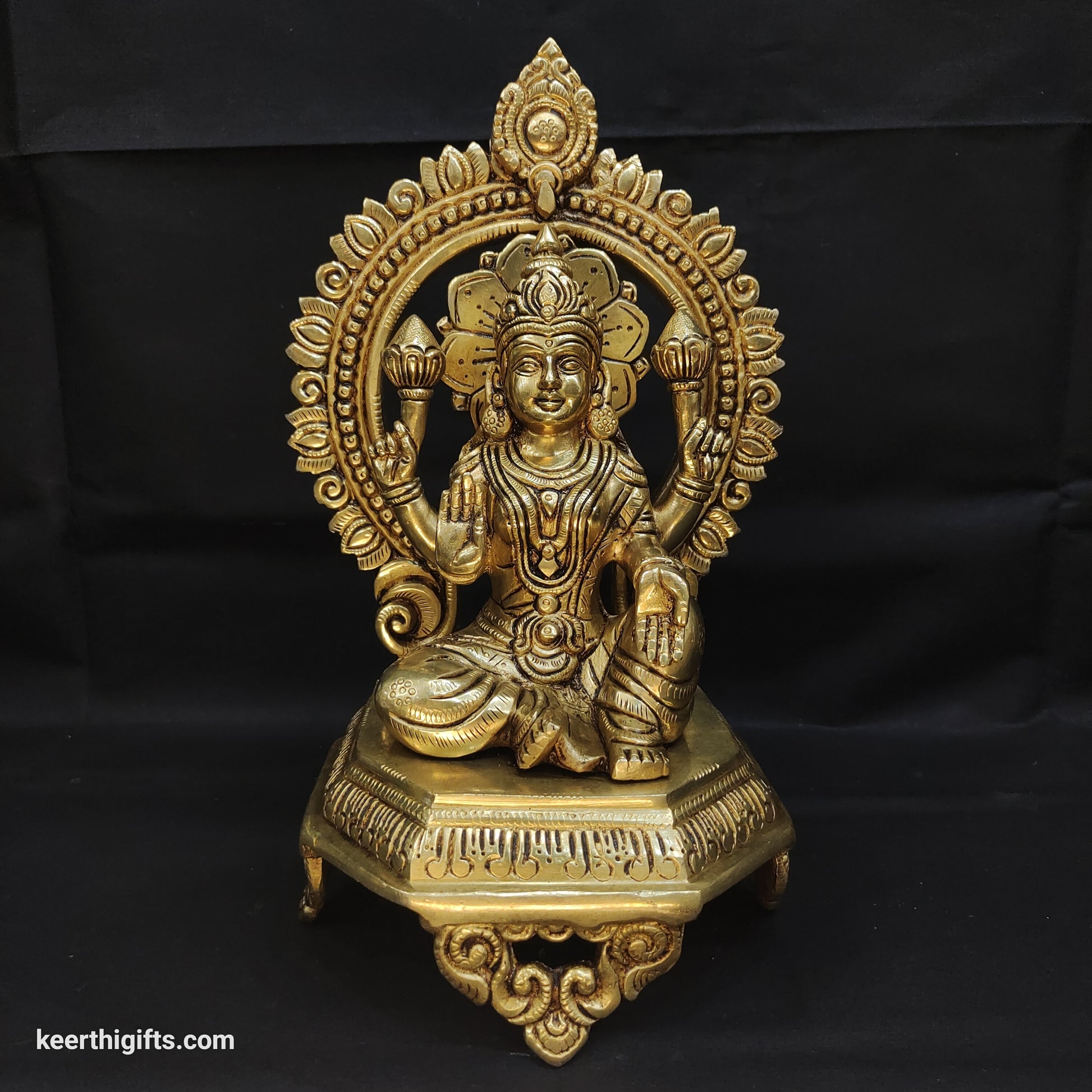Brass Lakshmi Devi idol for pooja 6.3